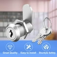 thumbnail image 3 of LAICAIW 6 Pack Mailbox Lock Cam Locks Keyed Alike, 1" Cabinet Lock with Key, Secure File Cabinet Drawer, Mailbox Lock Replacement for Storage Door Tool Box, Zinc Alloy, 3 of 7