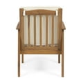 thumbnail image 5 of Frederic Outdoor Acacia Wood Club Chairs With Cushions, Set of 4, Brown Patina, Cream, 5 of 11