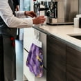 thumbnail image 5 of ZIATUBLE Purple Hand Tie Towel Marble Stripes Hanging Kitchen Dish Towel with Hanging Loop Bathroom Hand Bath Towel Machine Washable Hanging Dual-Purpose Hand Towel Dish Cloth, 5 of 7