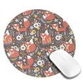 thumbnail image 2 of Disketp Foxes Small Mouse Pad 7.9x7.9 Inches,Washable Round Mousepad for Office Laptop Computer,Non-Slip Rubber Base Mouse Pads for Wireless Mouse, 2 of 8