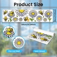 thumbnail image 2 of Static Window Clings Daisies and Bees 1 Sheet Reusable Window Decals Glass 47.24" x 11.8" Removable Double Sided Window Sticker, 2 of 7