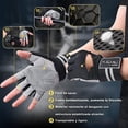 thumbnail image 3 of Guantes de Gym con Muñequeras， Guantes Gimnasio para Hombres y Mujeres Anti-Derrapantes sin Dedos con Soporte para la Muñeca, Ejercicios, Crossfit, Entrenamiento Cruzado de Gimnasia, 3 of 5