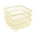 thumbnail image 3 of Cesta de almacenamiento de hierro, organizador de maquillaje INS, cesta de alambre para dormitorio Oro 13x13x107cm, 3 of 9