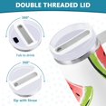 thumbnail image 3 of Yayeee 40oz Stainless Steel Tumbler with Straw and Handle Double-Wall Insulated Travel Water Bottle, Cartoon Watermelon, 3 of 8
