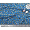 thumbnail image 2 of Soimoi Tissu en Voile de Coton Imprimé Étoile, Feuilles & Roses au Mètre 56 Pouces de Large, 2 of 3