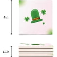 thumbnail image 3 of FMSHPON Happy St. Patrick's Day Clover Hat Set of 4 Coaster for Drinks, Absorbent Ceramic Stone Coasters Cup Mat with Cork Base for Home Kitchen Room Coffee Table Bar Decor, 3 of 4