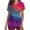 Multicolor, variant on 2024! Aofany Women's Working Uniform Nursing Uniform With Two Pockets Scrubs Top Printed Short Sleeve V-neck Tee