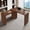 Walnut, variant on DRNANLIT 90" Modern L-Shaped Desk in Natural with 3 Drawers, 360° Rotating Desktop, Executive Corner Office Desk for Home Office, Study, Gaming Workstation