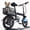 Black Rear-basket, variant on 14 Inch Folding Electric Bike, 500W Peak Motor 432Wh Hidden Anti-Theft Battery, 20MPH Speed 35 Miles Range, Adult Mini Ebike with Rear Basket for Commuting Shopping UL2849