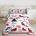 thumbnail image 2 of Castle Fairy Cardinal Christmas 3-Piece Full Comforter Set, 2 of 8