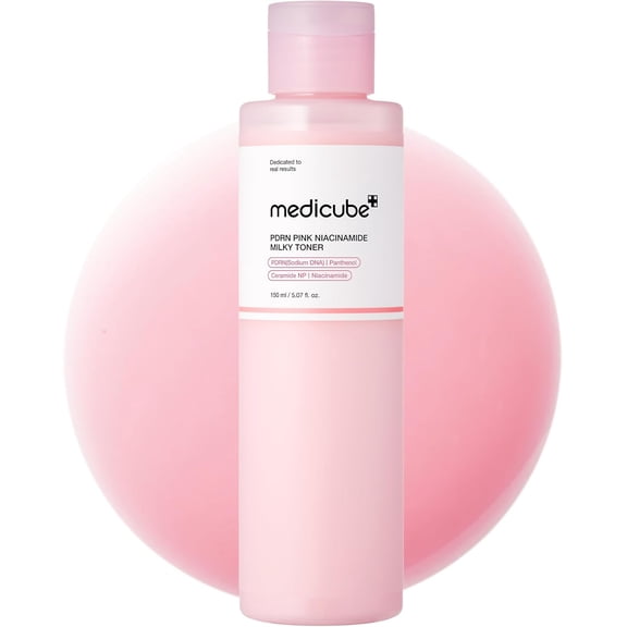 medicube PDRN Pink Niacinamide Milky Toner, Hydrating Face Toner, 5.07 fl oz