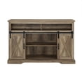thumbnail image 4 of Pemberly Row 52" Sliding Door TV Stand in Rustic Oak, 4 of 5