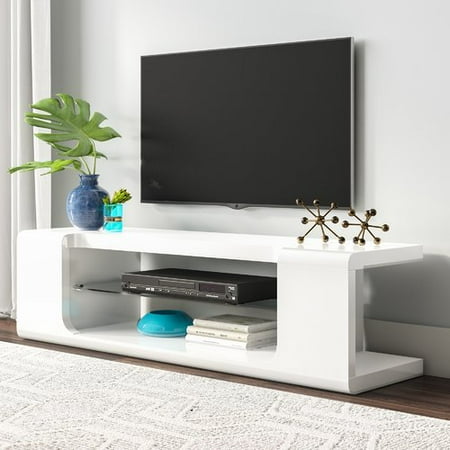 Monarch Tv Stand High Glossy White With Tempered Gl For S Up To 60 L Monarch Tv Stand High Glossy White With Tempered Gl For S Up To 60 L