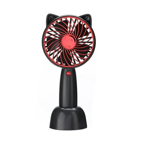 

Egebert Dish Rack Cartoon USB Handheld Fan Portable Silent Charging Large Capacity Cute Little Fan