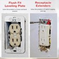 thumbnail image 3 of Espaciadores de Placa de Pared Espaciadores de Receptáculos Eléctricos Espaciadores de Tomacorrientes para Caja Eléctrica, Espaciadores de Interruptores y Receptáculos de Plástico, 3 of 5