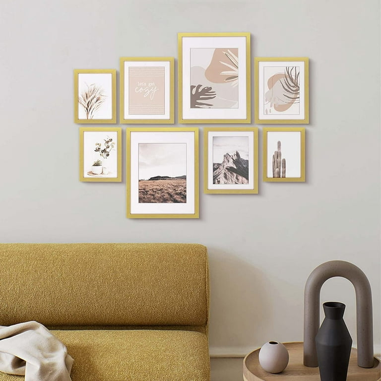 Picture Frame Set, 6 Piece Customizable Gallery Multi pack, 2-8x8, 2-4 –  Crossroads Home Decor