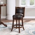 thumbnail image 2 of Augusta Counter Height Swivel Counter Stool in Cappuccino and Dark Brown PU, 2 of 9