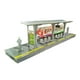 thumbnail image 5 of Modelo de de pasajeros de estación con accesorios, modelo de construcción en miniatura, parada de espera de autobús coleccionable para, 5 of 8