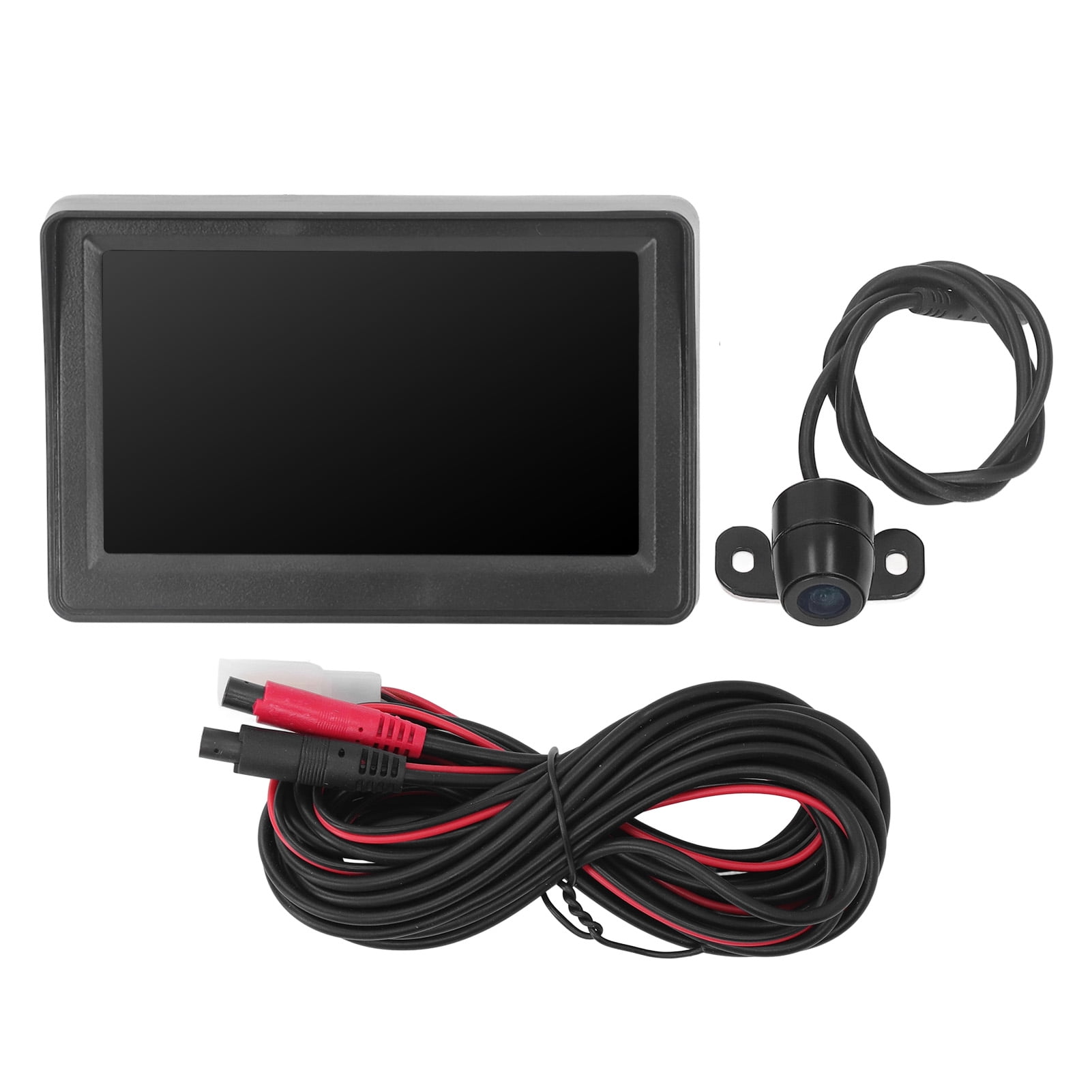 Backup Camera Monitor Kit, 4.3in Screen 2 Video Inputs Waterproof Car