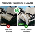 thumbnail image 4 of Golf Cart Seat Covers for 2 Seater,Marble Grey White Microfiber Cart Seat Towel Blanket,Abstract Cracked Crystal Gold Lines Absorbent Breathable Non Slip Bench Seats Protector for Golf Course 51"x31", 4 of 9