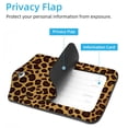 thumbnail image 3 of Square 2Pack PU Leather Leopard Pattern Cruise Luggage Tag with Privacy Cover and Stainless Steel Ring - Suitable for Travel Handbags Backpacks Luggage Tags, 3 of 6