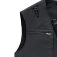 thumbnail image 5 of RYDCOT Men's V Neck Casual Lightweight Waterproof Outdoor Fishing Work Sai Travel Photo Cargo Vest Sleeveless Jacket with Multi Pockets Black, 5 of 6