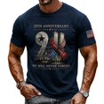 thumbnail image 5 of Xneal 911 25th Anniversary T-Shirt Casual Short Sleeve Print Never Forget 911 Multicolor Shirts for Men Size XL, 5 of 5