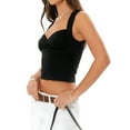 thumbnail image 3 of Women Sleeveless Backless Going Out Crop Top Y2K Strappy Ruched Tank Top Summer Tight Slim Fit Cute, 3 of 7