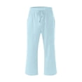 thumbnail image 4 of Aqestyerly Men's Summer Capri Pants - Elastic Waist,Side Pockets,Drawstring Design for Casual Summer Wear, 4 of 6