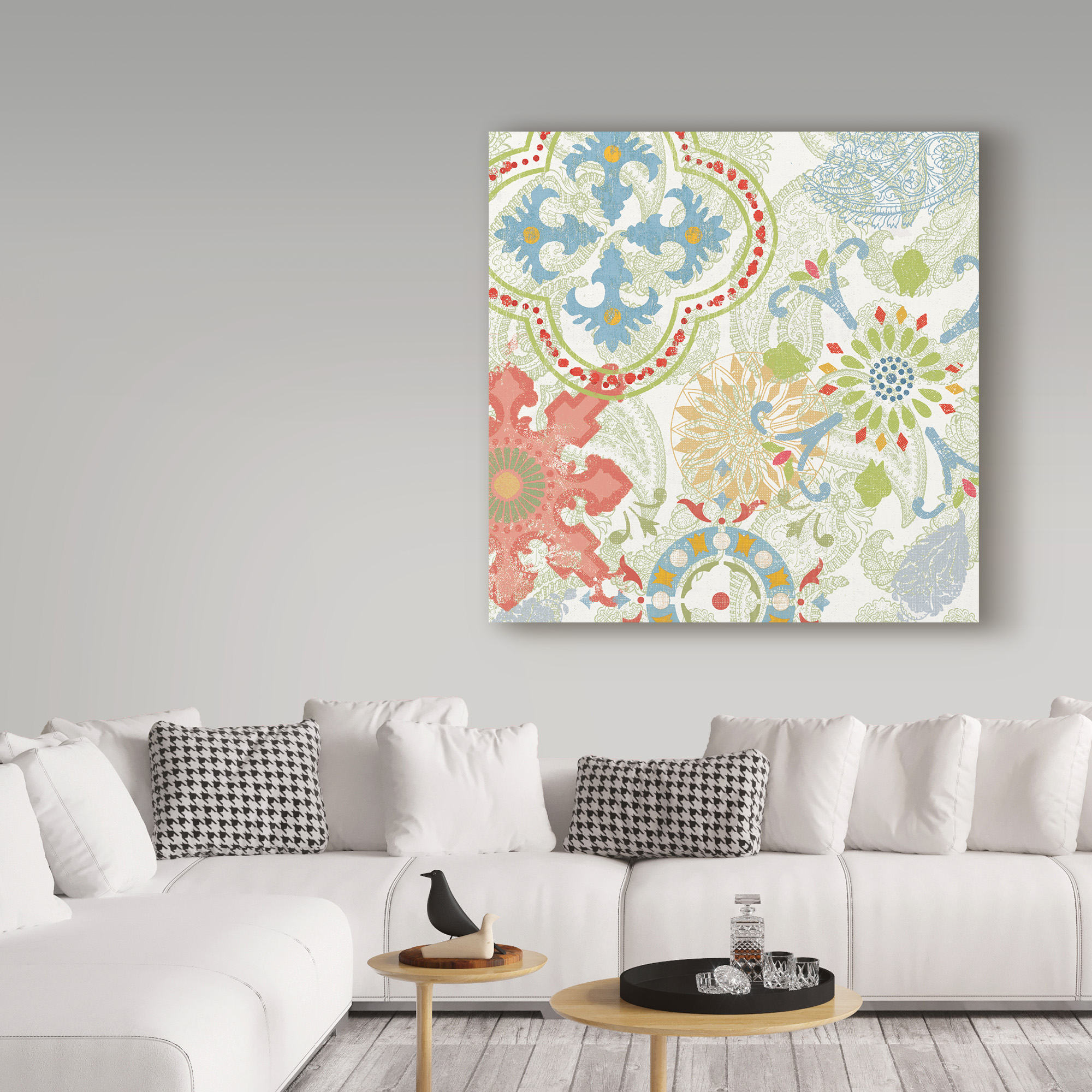 Trademark Fine Art 'Crimson Stamps III Spring' Canvas Art by Pela Studio