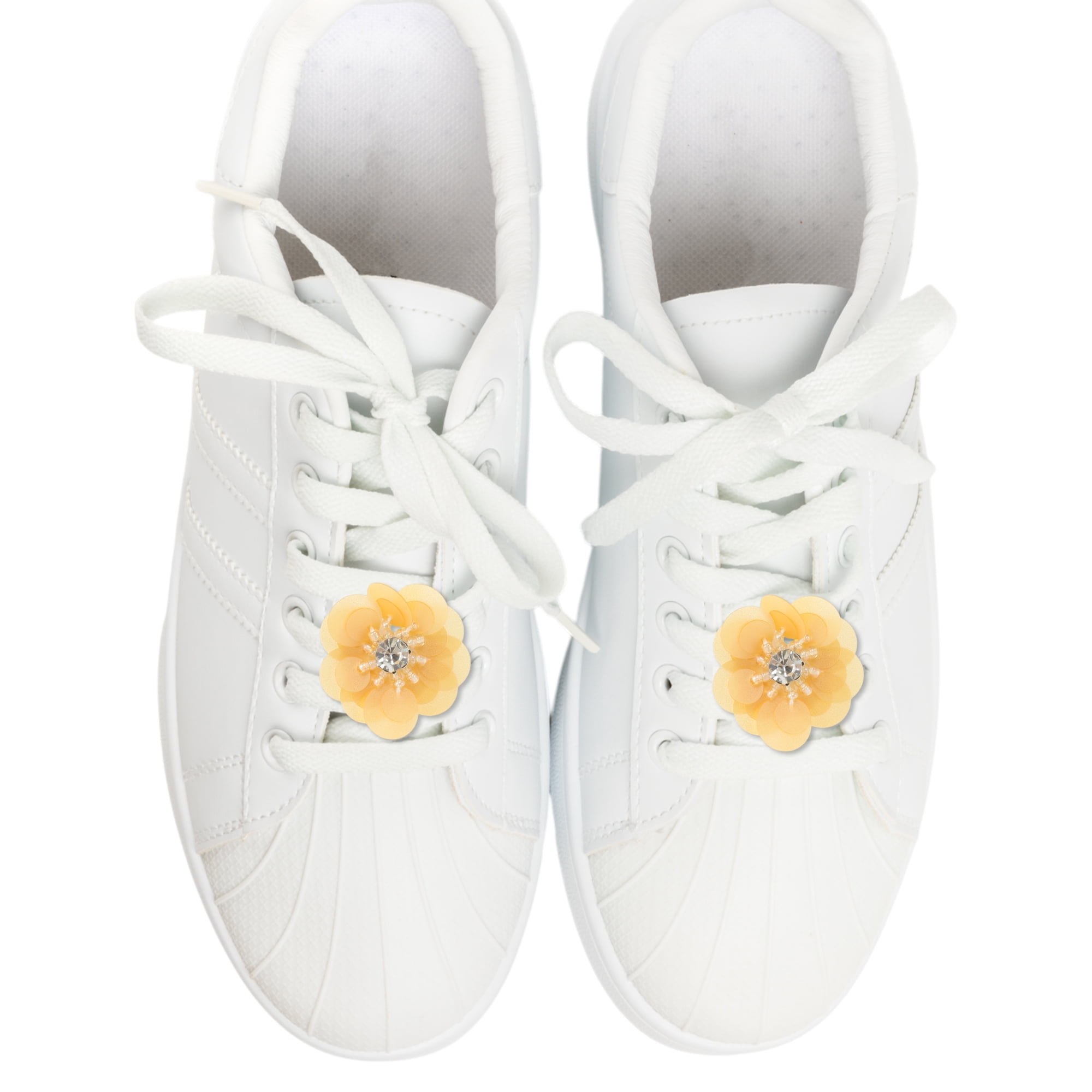 Unique Bargains Stylish Shoelace Charms for Personalization Transparent Yellow