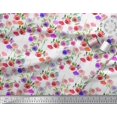 thumbnail image 3 of Soimoi Tissu Popeline de Coton Imprimé Feuilles & Roses au Mètre 56 Pouces de Large, 3 of 3