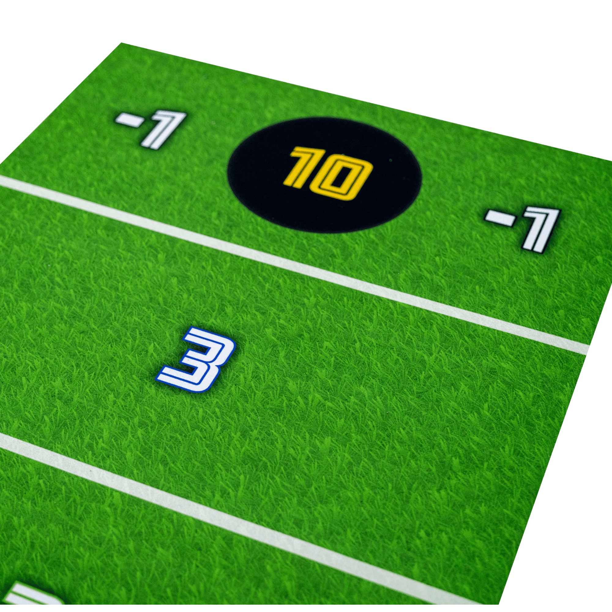 Shuffle N' Putt, Shuffleboard Golf Game Set, 13 Pieces with 9.8-Foot Mat, Adjustable Putters, and Rubber Balls, by MinnARK