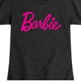 thumbnail image 3 of Barbie - Classic Pink Logo - Youth Girls Fitted Short Sleeve T-Shirt, 3 of 5