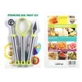 thumbnail image 3 of Juego de 3 cucharas para helado y sacabolas de melón para conos perfectos Juego de cucharas para frutas de acero inoxidable, 3 of 8