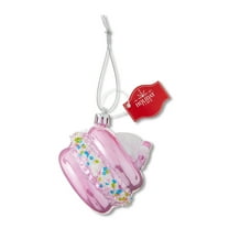 Pearl Pink Macaron Christmas Ornament, 3", by Holiday Time