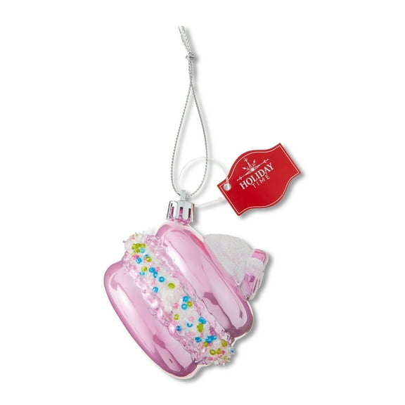 Pearl Pink Macaron Christmas Ornament, 3", by Holiday Time