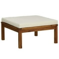 thumbnail image 2 of 6pc Outdoor Modular Sofa Set, Coffee Table, Ivory, Brown Acacia Wood, 2 of 5