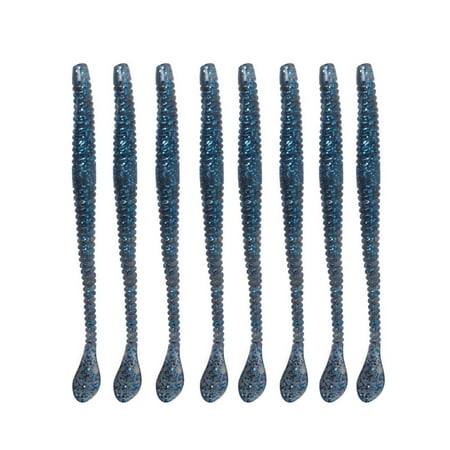 8Pcs/Set Artificial Bait Simulated Easy to Throw Soft Artificial Noodle Worm Fishing Lure for Outdoor