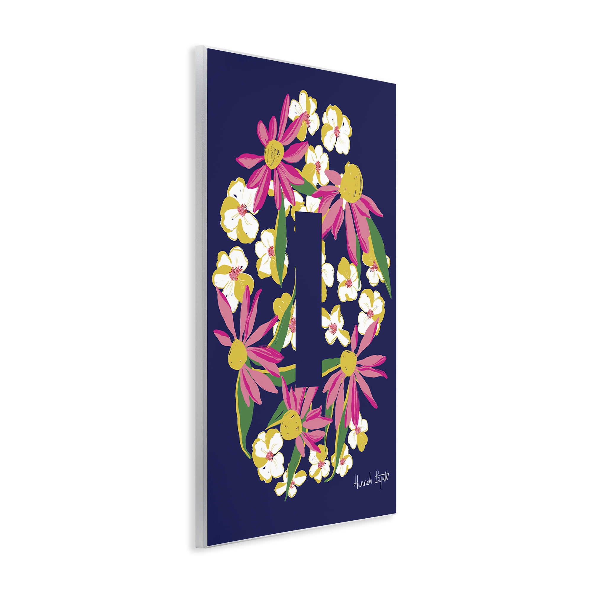 Stupell Industries Floral Bloom Letter I Botanical & Floral Painting Unframed Art Print Wall Art, 13 x 19