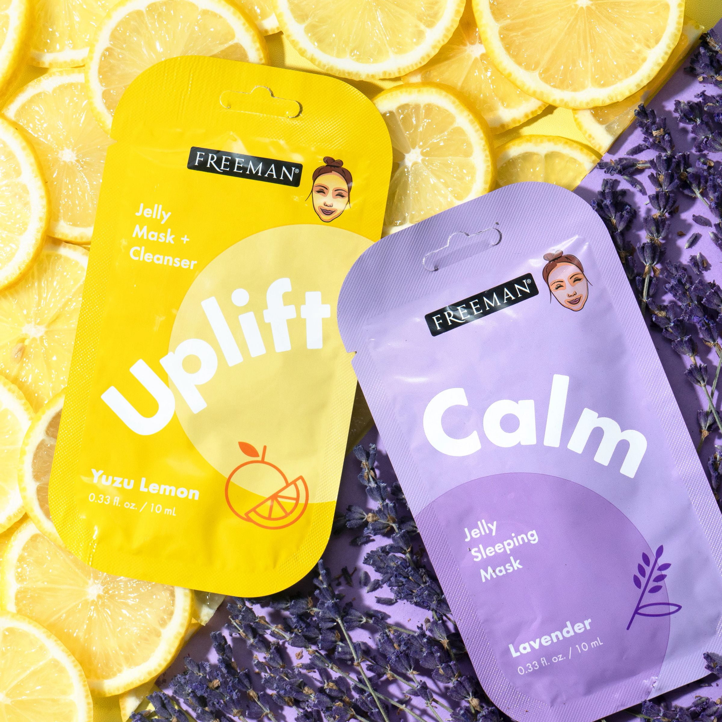 Freeman Calm Jelly Sleeping Facial Mask, Wash-off, for All Skin Types, 0.33 fl. oz., 2 Pack