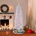 thumbnail image 2 of Pre-Lit 6.5' Pencil White Fraser Fir Artificial Christmas Tree with 250 Lights, White, 2 of 3