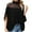 Black, variant on MIXUE Boho Tops For Women Summer Mesh Solid Color Off Shoulder Batwing Sleeve Fashion Casual Pullover Shirts For Women T-shirts Activewear,Black,XL