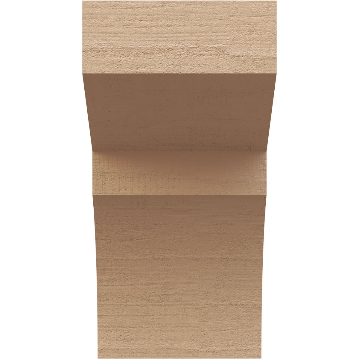 5"W x 5"D x 10"H Wide Monterey Rough Cedar Woodgrain TimberThane Corbel, Primed Tan