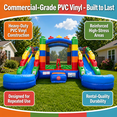thumbnail image 2 of Pogo Bounce House Crossover Double Water Slide Bouncy Castle Combo Building Block Removable Pools 16.5 ft L x 15 ft W x 11 ft H, 2 of 8