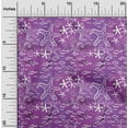 thumbnail image 2 of oneOone Cotton Cambric Purple Fabric Ocean Underwater Life Craft Projects Decor Fabric Printed By The Yard 42 Inch Wide, 2 of 4