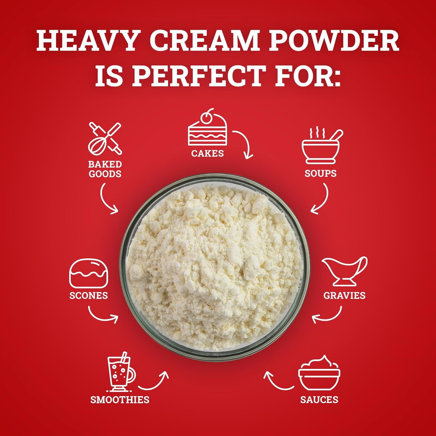 Hoosier Hill Farm Heavy Cream Powder, 1 lb Jar