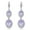 Lavender, variant on Double Halo Ovel Dangle Lavender Cubic Zirconia Earringss Sterling Silver