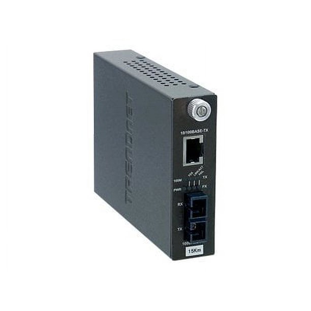 TRENDnet TFC-110S15I - Convertisseur de Média à Fibre Optique - 100Mb LAN - 10Base-T, 100Base-FX, 100Base-TX - SC Monomode / RJ-45 - jusqu'à 9.3 miles - 1310 nm
