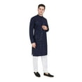 thumbnail image 2 of TRILOKI Mens Embroidered Sequined Kurta Pajama Set Rayon Ethnic Indian Traditional Wear Wedding Designer Ethnic Diwali Puja Kurta Payjama Set, 2 of 6